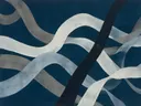 Lintvormen in de stijl Organic Geometry, in steengrijs, bleek blauwgrijs en krijtwit, met een diepzwart accent