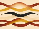 Lintvormen in de stijl Organic Geometry, in diep roest, mosterdgeel en romige crème, met een diepzwart accent