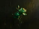 Magnolia in bosgroen, schilderij van magnolia van dichtbij