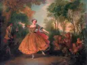 Marie Anne Cupis de Camargo van Nicolas Lancret: figuren