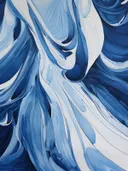 Abstract blauw-wit marmerachtig vloeiend patroon.