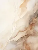 Abstract marmerpatroon met vloeiende beige en witte lagen.