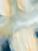 Abstract marmerschilderij in crème en goud