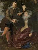 Met Isabella Brant in het kamperfoelieprieel van Peter Paul Rubens: portret