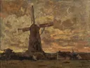Molen te Renkum van Théophile de Bock: landschap
