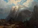 Mount Brewer gezien vanuit King's River Canyon van Albert Bierstadt: zee