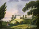 Mount Vernon van George Ropes: landschap met huizen en bomen