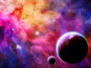 Nevel met twee planeten