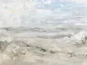 Vervaagd landschap met lucht en velden in pastelkleuren