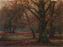 New Forest in de herfst van Frederick Golden Short: landschap met bomen