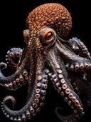 Octopus met gespreide armen