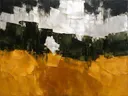 Abstract landschap in olijfzwart en zilverwit
