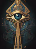Mechanisch oog geïnspireerd op Oog van Horus