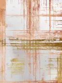 Abstract grafisch schilderij met oranje druippatroon