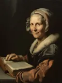 Klassiek schilderij 'Oude Vrouw met Boek'