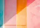 Abstracte foto van pastelkleurige muurvlakken met schaduw