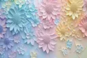 Pastelkleurige dahlia's naast elkaar in reliëftextuur
