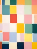 Abstract schilderij met pastel kleurenraster