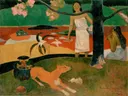 Pastorales tahitiennes van Paul Gauguin: figuren met honden