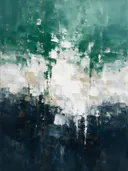 Abstract landschap in paynegrijs en zilverwit