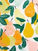Illustratief patroon van peren in pastelkleuren
