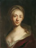 Portret van een dame van Christian Seybold: portret