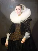 Portret van een dame van Michiel Jansz. van Mierevelt: portret met vrouw