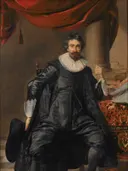 Portret van een man van Thomas de Keyser: portret met mannen