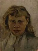 Portret van een meisje van Anthon van Rappard: portret