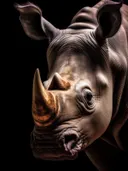 Close-upportret van neushoorn
