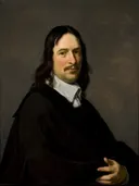 Portret van een onbekende man van Jan de Bray: portret met mannen