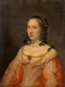 Portret van een vrouw van Bartholomeus van der Helst: portret met vrouwen