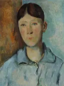 Portret van madame Cézanne van Paul Cézanne: portret met vrouwen