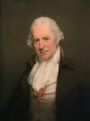 Portret van tandarts Bartholomew Ruspini van George Romney: portret met man