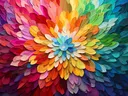 Bloem met regenboogkleurige bloemblaadjes