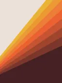 Retro grafisch schilderij met diagonale stralen in herfsttinten