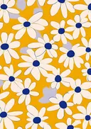 Retro patroon van madeliefjes