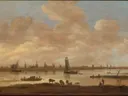 Landschapsschilderij 'Rivierlandschap met Gezicht op Vianen' naar Jan van Goyen