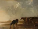 Landschapsschilderij 'Rivierlandschap met Koeien' naar Aelbert Cuyp