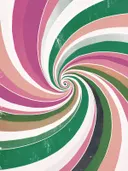 Abstracte spiraal in roze en groen