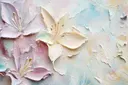 Roze en crèmekleurige lelies in reliëftextuur