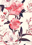 Patroon van roze pioenrozen