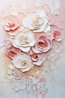 Roze en witte rozen met getextureerd reliëf-effect
