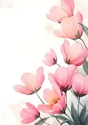 Aquarel van roze tulpen