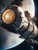 Ruimtestation voor een planeet