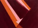 Paletmes abstract schilderij, schuine banen in blush en bourgondie