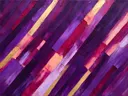 Paletmes abstract schilderij, schuine banen in paars en goud
