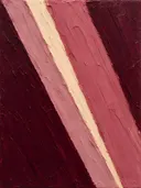 Paletmes abstract schilderij, schuine banen in stoffig roze
