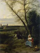 Shepherdess van Johannes Siberechts: landschap