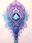 Sierlijk mystiek amulet